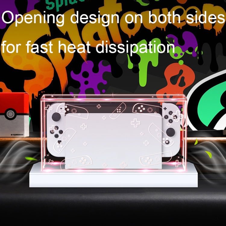 035 for Nintendo Switch/Oled Game Console Display Luminous Base Dustproof Cover, Spec:, Light Base, Transparent, White Label, Black Label, Handle, Jet Warrior, Noble, Gengar - ORIWHIZNintendo AccessoriesNintendo Accessories CasesToys & Hobbies