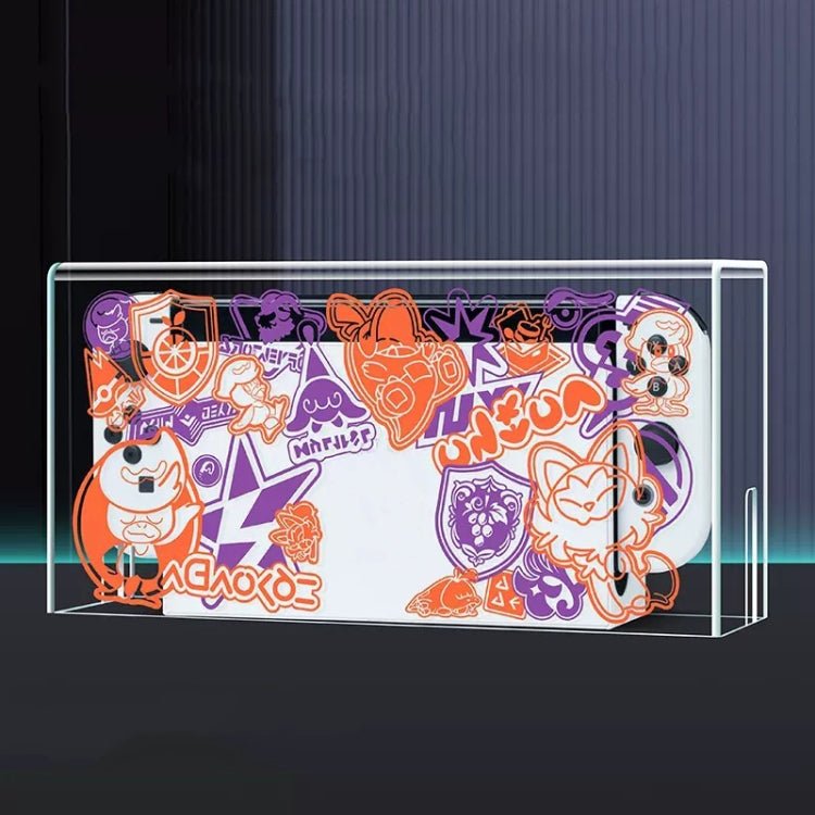 035 for Nintendo Switch/Oled Game Console Display Luminous Base Dustproof Cover, Spec:, Light Base, Transparent, White Label, Black Label, Handle, Jet Warrior, Noble, Gengar - ORIWHIZNintendo AccessoriesNintendo Accessories CasesToys & Hobbies