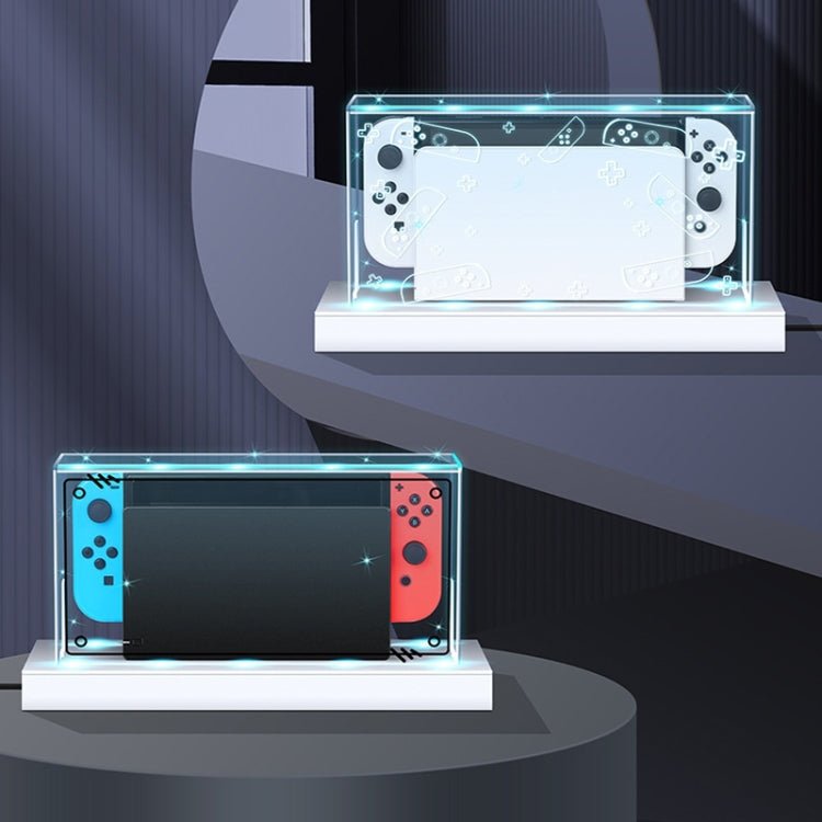 035 for Nintendo Switch/Oled Game Console Display Luminous Base Dustproof Cover, Spec:, Light Base, Transparent, White Label, Black Label, Handle, Jet Warrior, Noble, Gengar - ORIWHIZNintendo AccessoriesNintendo Accessories CasesToys & Hobbies