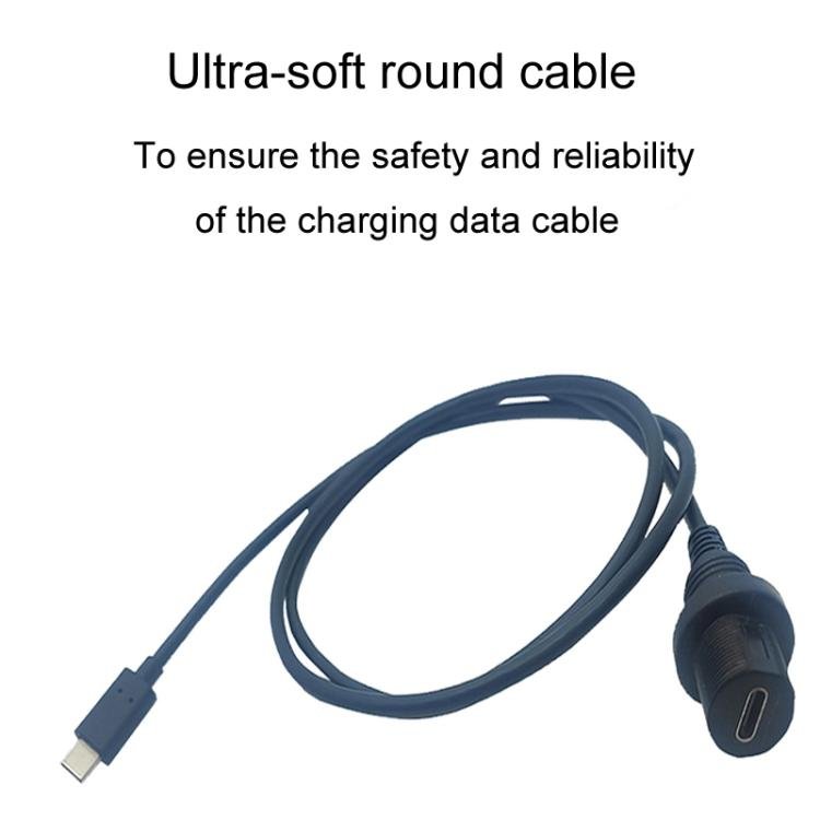 0.3m Male To Female Extension Cable Car Waterproof Wire, Type - C 2.0, Type - C 3.0, Type - C 3.1 - ORIWHIZCar Replacement PartsDIY CablesIn Car