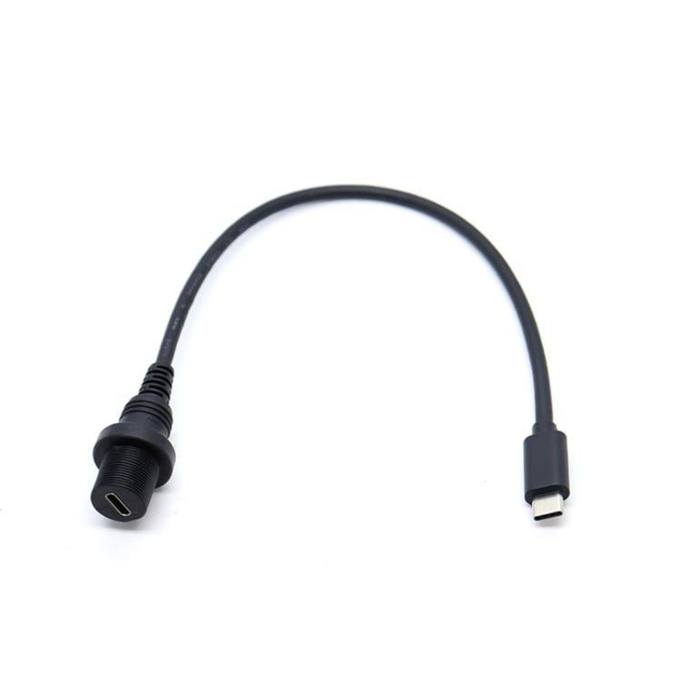 0.3m Male To Female Extension Cable Car Waterproof Wire, Type - C 2.0, Type - C 3.0, Type - C 3.1 - ORIWHIZCar Replacement PartsDIY CablesIn Car