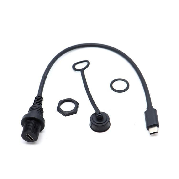 0.3m Male To Female Extension Cable Car Waterproof Wire, Type - C 2.0, Type - C 3.0, Type - C 3.1 - ORIWHIZCar Replacement PartsDIY CablesIn Car