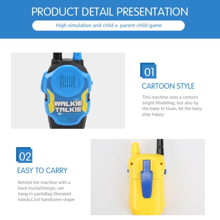 1 Pair Intelligent Wireless Call Walkie - Talkie Remote Dialogue Interactive Children Toys, 1 Pair Yellow, 1 Pair Green, 1 Pair Blue - ORIWHIZConsumer ElectronicsWalkie TalkieWalkie Talkie Children