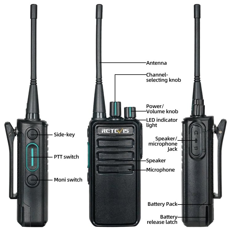 1 Pair RETEVIS RB29 FRS Free - license Two Way Radio Walkie Talkie, RB29 - ORIWHIZConsumer ElectronicsHandheld Walkie TalkieRETEVIS