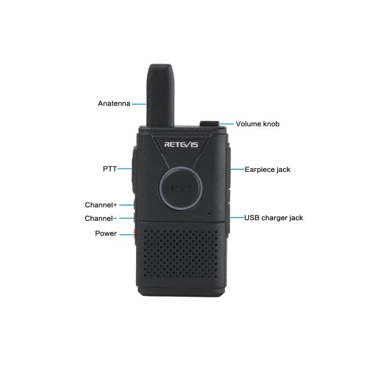 1 Pair RETEVIS RT18 16CHS FRS Dual PTT Handheld Walkie Talkie, US Plug, RT18, US Plug - ORIWHIZConsumer ElectronicsHandheld Walkie TalkieRETEVIS
