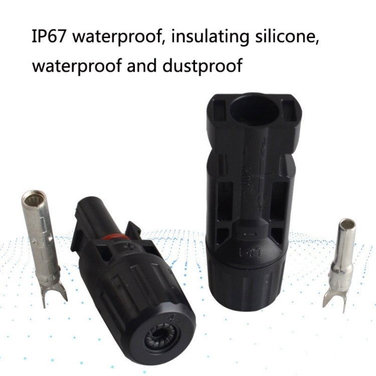 10 Sets MC4 Solar Photovoltaic Connector Waterproof Flame - Retardant Socket, MC4 - ORIWHIZCar Replacement PartsDIY CablesIn Car