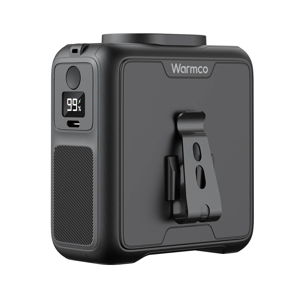 US Warehouse | Warmco 20000mAh Portable Waist Fan – Rechargeable Clip-On Personal Fan with 10 Speeds, 40H Runtime, 16000RPM Powerful Airflow, Hands-Free Belt & Neck Cooling Fan for Outdoor Work, Construction, Camping, Gardening, Travel & Jobsite Use