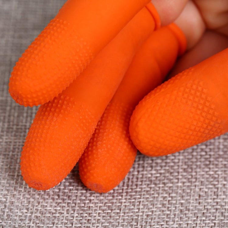 100pcs / Pack Antistatic Antislip Durable Fingertips Latex Protective Gloves, Size: L, 2.8*6.5cm, Size: L, 2.8*6.5cm - ORIWHIZ