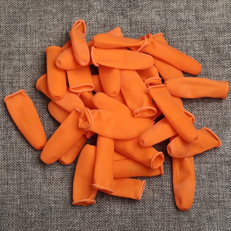 100pcs / Pack Antistatic Antislip Durable Fingertips Latex Protective Gloves, Size: L, 2.8*6.5cm, Size: L, 2.8*6.5cm - ORIWHIZ