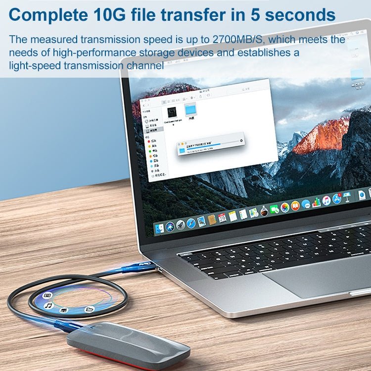 100W USB - C / Type - C 4.0 Male to USB - C / Type - C 4.0 Male Full - function Data Cable for Thunderbolt 3, 0.5m, 0.8m, 1m - ORIWHIZ