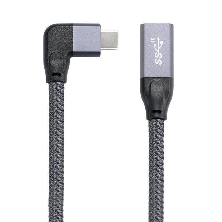 100W USB - C / Type - C Elbow Male to USB - C / Type - C Female Full - function Data Extension Cable, 0.2m, 0.5m, 1m, 1.5m - ORIWHIZ