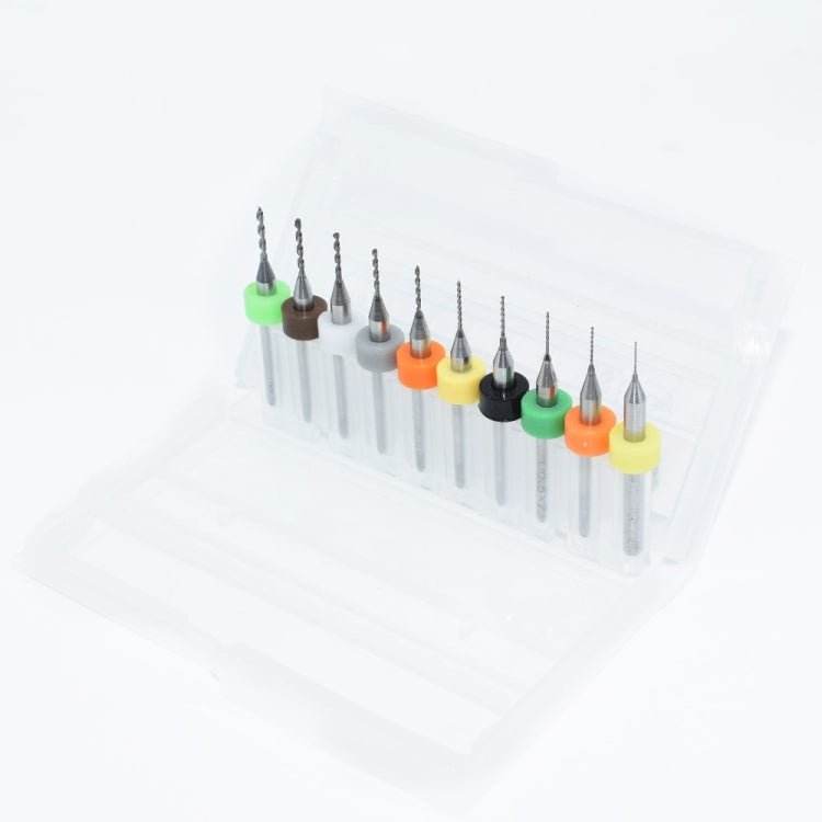 10pcs 0.3mm to 1.2mm PCB mini drill Bit tungsten steel carbide for print circuit board cnc drill Bits Machine, 0.3 - 1.2mm - ORIWHIZ