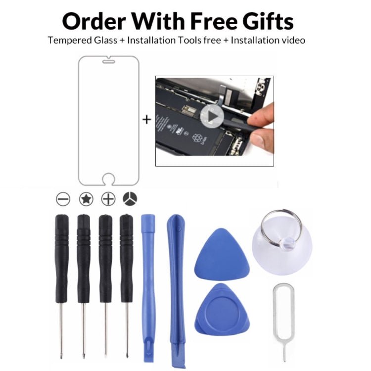 11 in 1 Repair Kits & Gifts (4 x Screwdriver + 2 x Teardown Rods + 2 x Triangle on Thick Slices + 1 x Eject Pin + 1 x Chuck + 1 x Tempered Glass), 11 in 1 Repair Kits & Gifts - ORIWHIZ