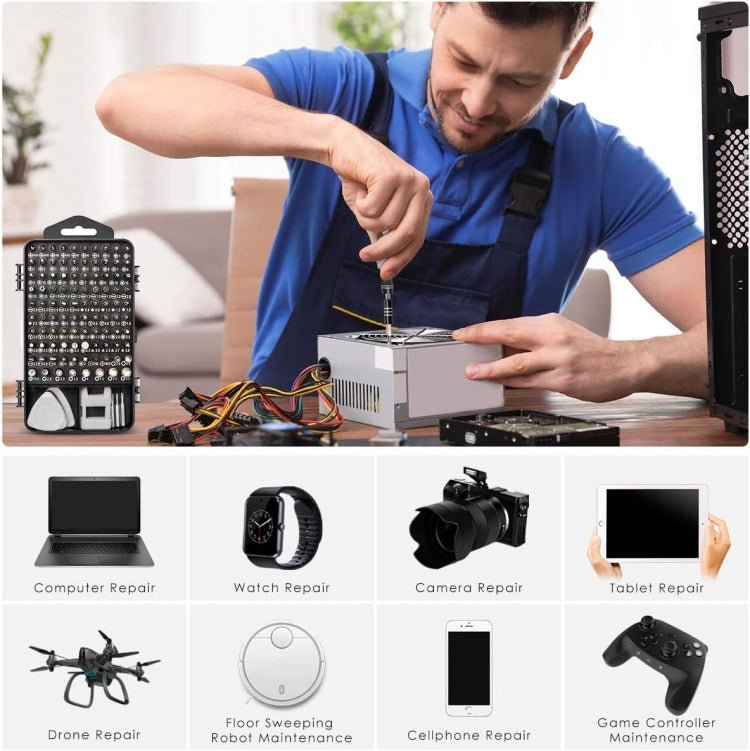 110 in 1 Magnetic Plum Screwdriver Mobile Phone Disassembly Repair Tool, 110 in 1 - ORIWHIZ