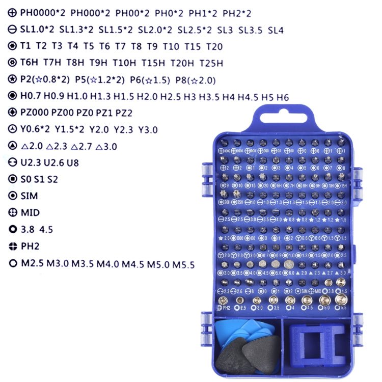 115 in 1 Screwdriver Repair Tools Kit, Plastic Handle - ORIWHIZ