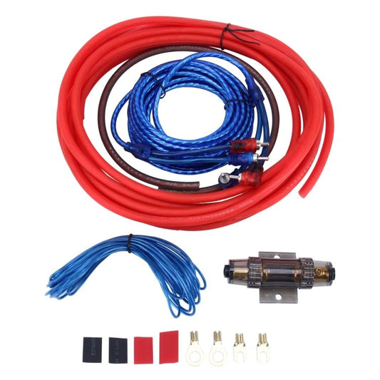 1200W 10GA Car Copper Clad Aluminum Power Subwoofer Amplifier Audio Wire Cable Kit with 60Amp Fuse Holder, YH - 4GA, YH - 6GA, YH - 8GA, YH - 10GA - ORIWHIZCar Replacement PartsDIY CablesIn Car