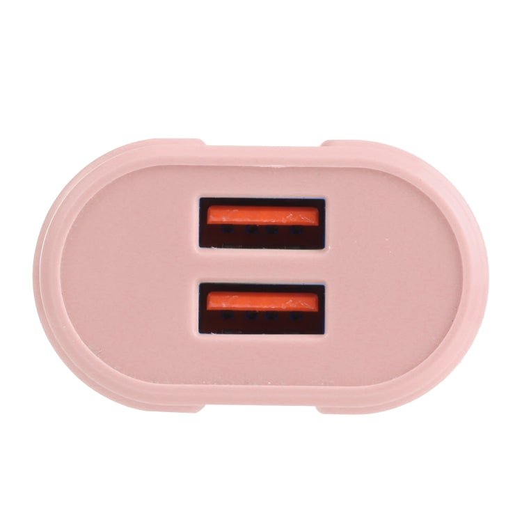 13 - 22 2.1A Dual USB Macarons Travel Charger,, EU Plug, US Plug - ORIWHIZ