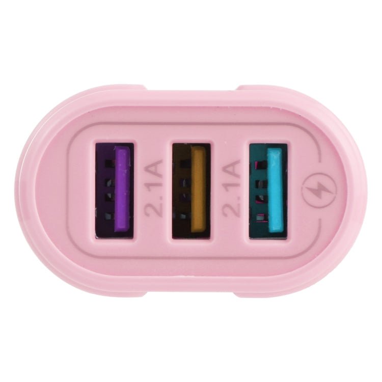 13 - 222 QC3.0 USB + 2.1A Dual USB Ports Macarons Travel Charger,, EU Plug, US Plug - ORIWHIZ