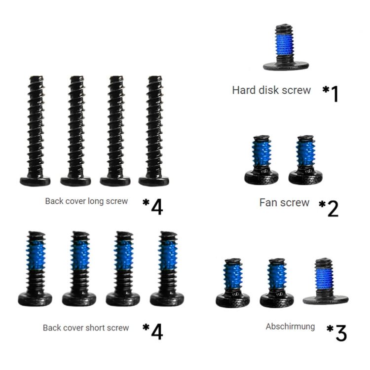 14 in 1 Steam Deck Abschirmung + Back Cover + Fan + Hard Disk Screw Set, 14 in 1 - ORIWHIZ