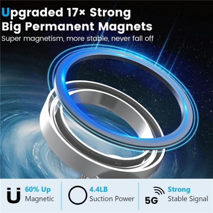 159A 360 Degree Rotation Adhesive Base Magnetic Car Dashboard Mount Phone Holder Bracket, 159A - ORIWHIZ