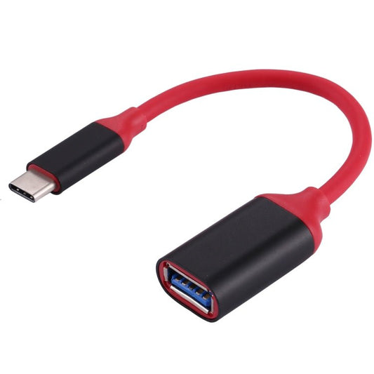 15cm Aluminum Alloy Head USB - C / Type - C 3.1 Male to USB 3.0 Female OTG Converter Adapter Cable - ORIWHIZ
