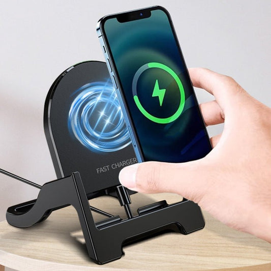 15W Desktop Vertical Cell Phone Wireless Charging Stand - ORIWHIZ