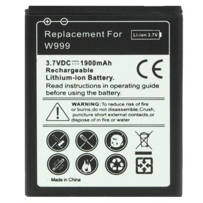 1900mAh Replacement Battery for Samsung W999, For Galaxy W999 - ORIWHIZ