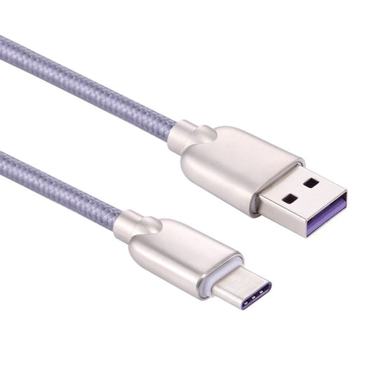 1m 5A Wires Woven USB - C / Type - C to USB 2.0 Data Sync Quick Charger Cable - ORIWHIZ