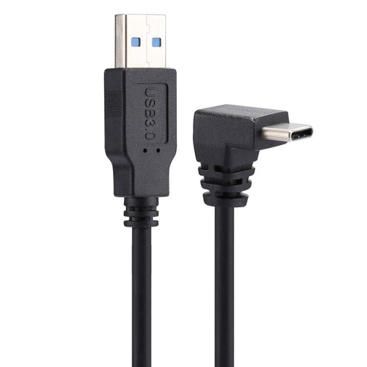1m USB - C / Type - C Male Elbow to USB 3.0 Male Data Charge Extension Cable, 1m - ORIWHIZ