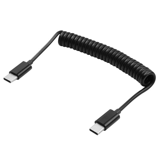 1m USB - C / Type - C Male to USB 3.1 Type - C Male Data & Charging Spring Coiled Cable, Type - C to Type - C - ORIWHIZ