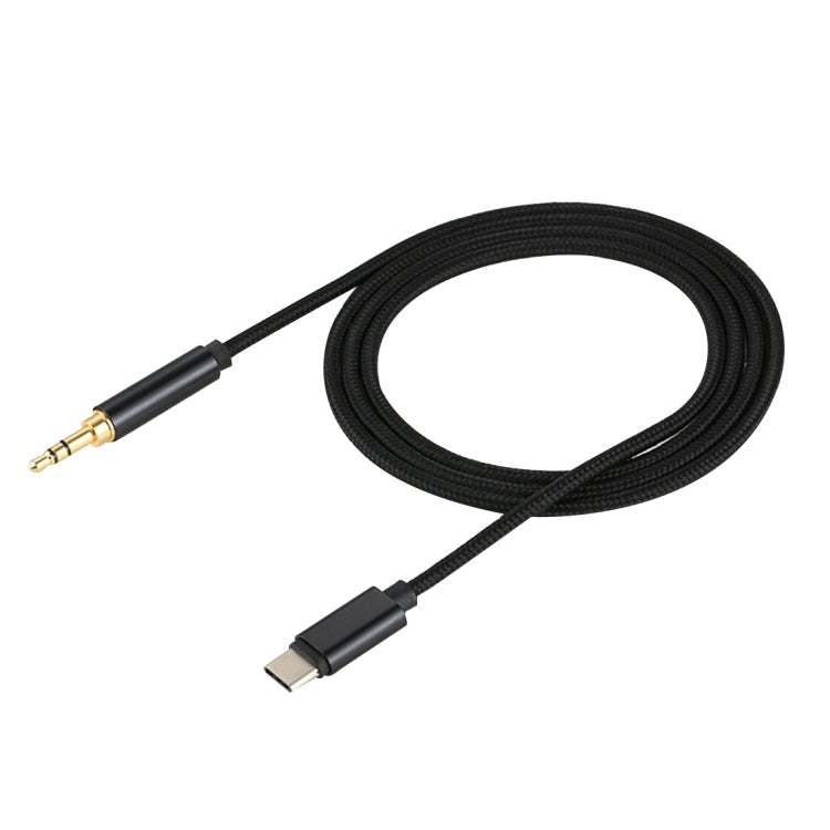 1m Weave Style Type - C Male to 3.5mm Male Audio Cable, 1m - ORIWHIZ