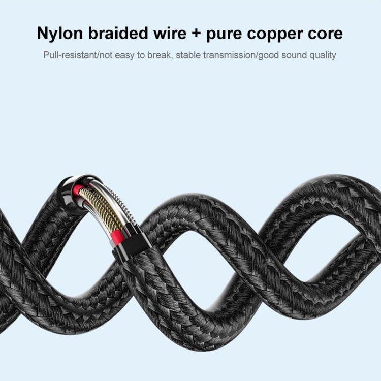 1m Weave Style Type - C Male to 3.5mm Male Audio Cable, 1m - ORIWHIZ