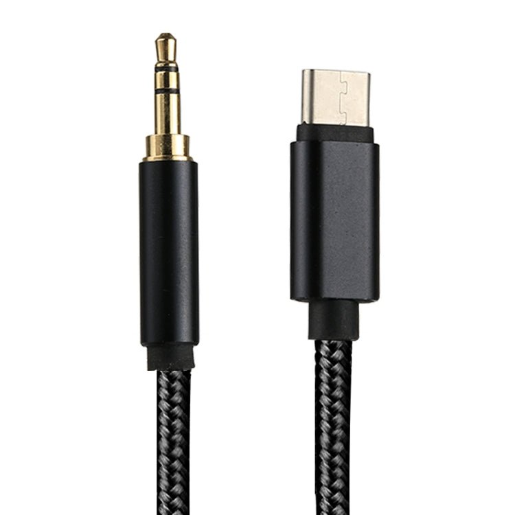 1m Weave Style Type - C Male to 3.5mm Male Audio Cable, 1m - ORIWHIZ