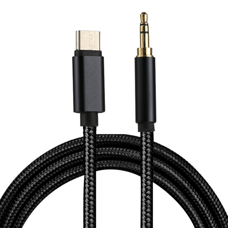 1m Weave Style Type - C Male to 3.5mm Male Audio Cable, 1m - ORIWHIZ