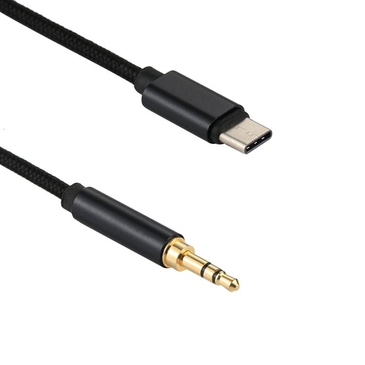 1m Weave Style Type - C Male to 3.5mm Male Audio Cable, 1m - ORIWHIZ