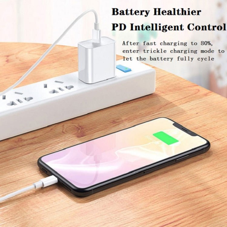 2 in 1 PD 20W Single USB - C / Type - C Port Travel Charger + 3A PD3.0 USB - C / Type - C to 8 Pin Fast Charge Data Cable Set, Cable Length: 1m, US Plug, 20W 1m - ORIWHIZ