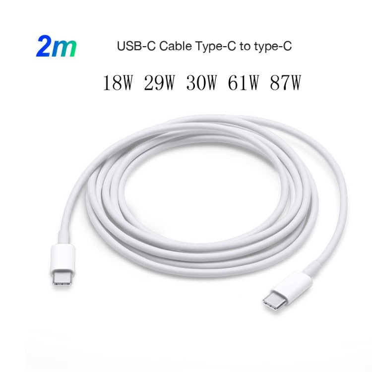 2 in 1 PD 30W USB - C / Type - C + 3A PD 3.0 USB - C / Type - C to USB - C / Type - C Fast Charge Data Cable Set, Cable Length: 2m, AU Plug, 2m AU Plug - ORIWHIZ