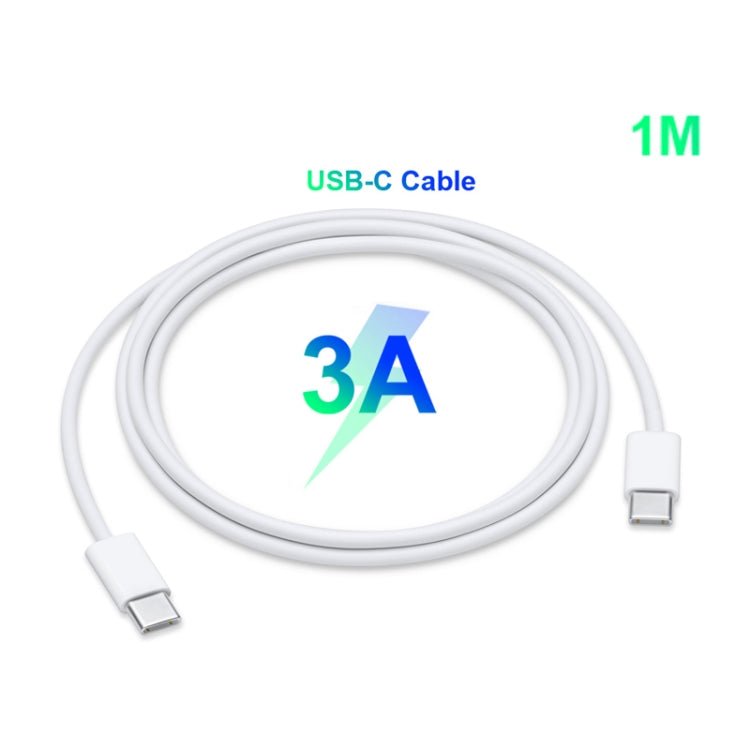 2 in 1 Single USB - C / Type - C Port Travel Charger + 3A PD 3.0 USB - C / Type - C to USB - C / Type - C Fast Charge Data Cable Set, Cable Length: 1m, 18W 1m - ORIWHIZ