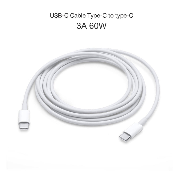 2 in 1 Single USB - C / Type - C Port Travel Charger + 3A PD 3.0 USB - C / Type - C to USB - C / Type - C Fast Charge Data Cable Set, Cable Length: 2m, 18W 2m - ORIWHIZ