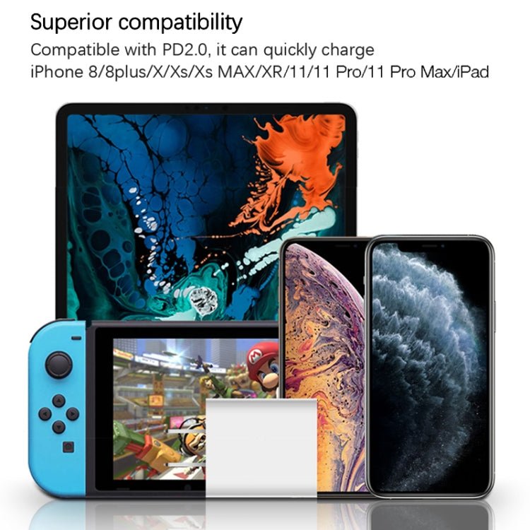 2 in 1 Single USB - C / Type - C Port Travel Charger + 3A PD 3.0 USB - C / Type - C to USB - C / Type - C Fast Charge Data Cable Set, Cable Length: 2m, 18W 2m - ORIWHIZ