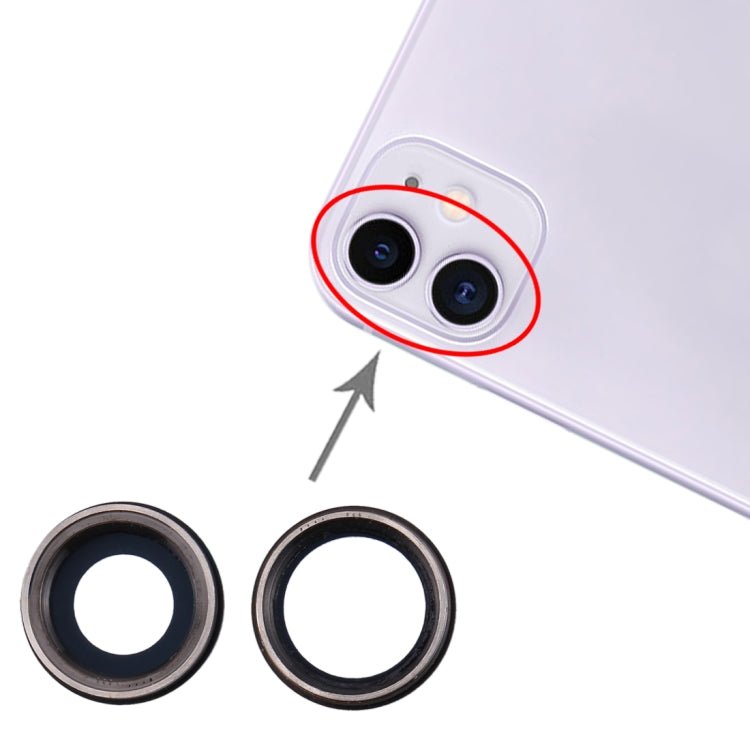 2 PCS Back Camera Bezel with Lens Cover for iPhone 11, For iPhone 11 - ORIWHIZ