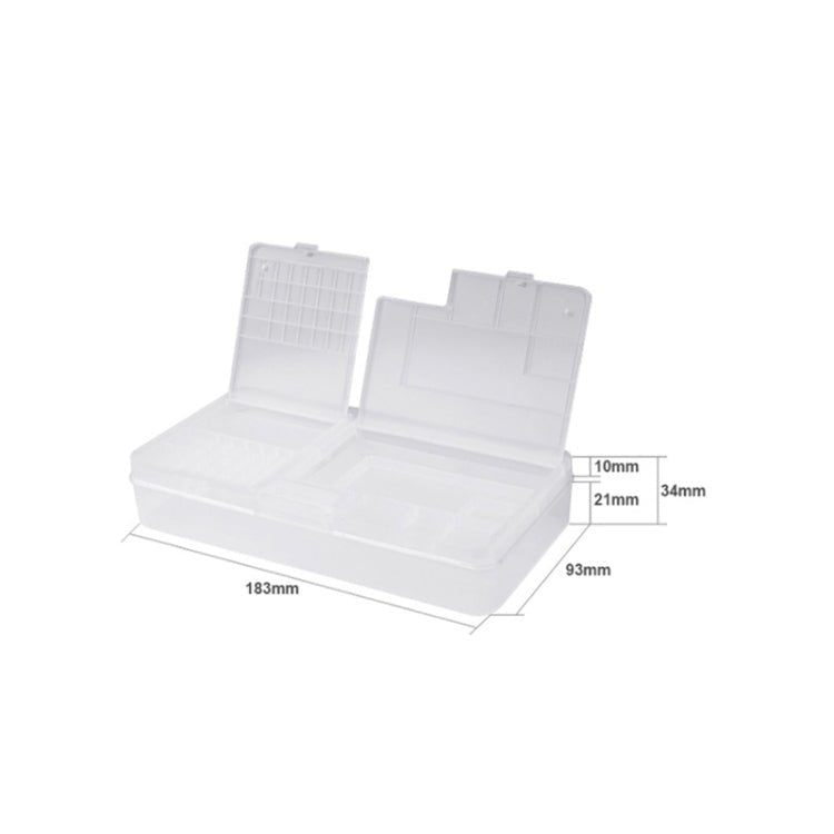 2 PCS Double - Layer Clamshell Mobile Phone Repair Parts Turnover Box Mobile Phone Disassembly Screw Component Storage Box, W203 - ORIWHIZ