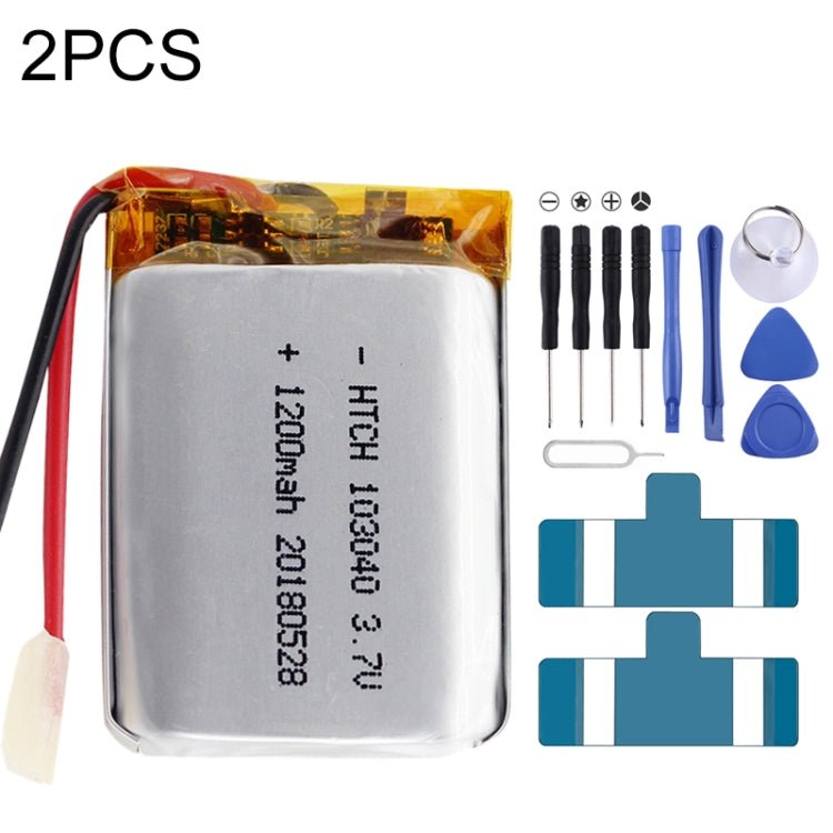 2 PCS Li - Polymer Battery Replacement, 602030 300mAh, 523450 1000mAh, 102050 1000mAh, 902030 500mAh, 803040 900mAh, 802035 500mAh, 602035 400mAh, 582728 400mAh, 103450 1800mAh, 603035 600mAh, 103040 1200mAh, 602535, 601260 400mAh, 803450 1500mAh - ORIWHIZ