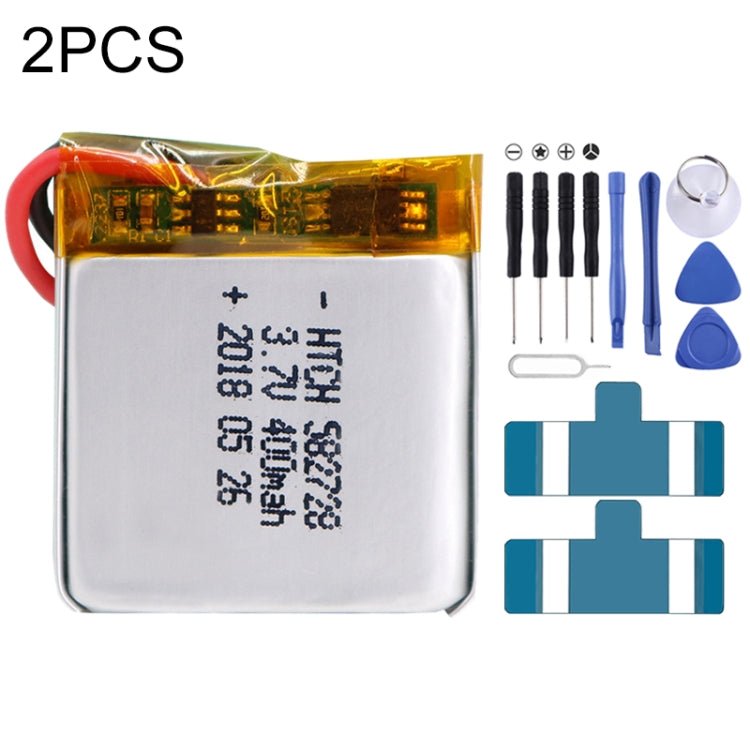 2 PCS Li - Polymer Battery Replacement, 602030 300mAh, 523450 1000mAh, 102050 1000mAh, 902030 500mAh, 803040 900mAh, 802035 500mAh, 602035 400mAh, 582728 400mAh, 103450 1800mAh, 603035 600mAh, 103040 1200mAh, 602535, 601260 400mAh, 803450 1500mAh - ORIWHIZ