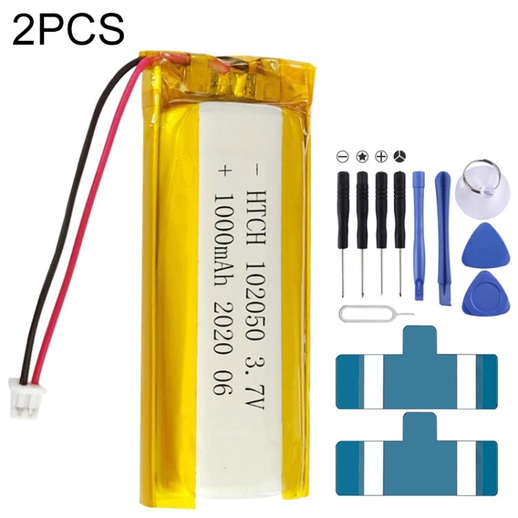 2 PCS Li - Polymer Battery Replacement, 602030 300mAh, 523450 1000mAh, 102050 1000mAh, 902030 500mAh, 803040 900mAh, 802035 500mAh, 602035 400mAh, 582728 400mAh, 103450 1800mAh, 603035 600mAh, 103040 1200mAh, 602535, 601260 400mAh, 803450 1500mAh - ORIWHIZ