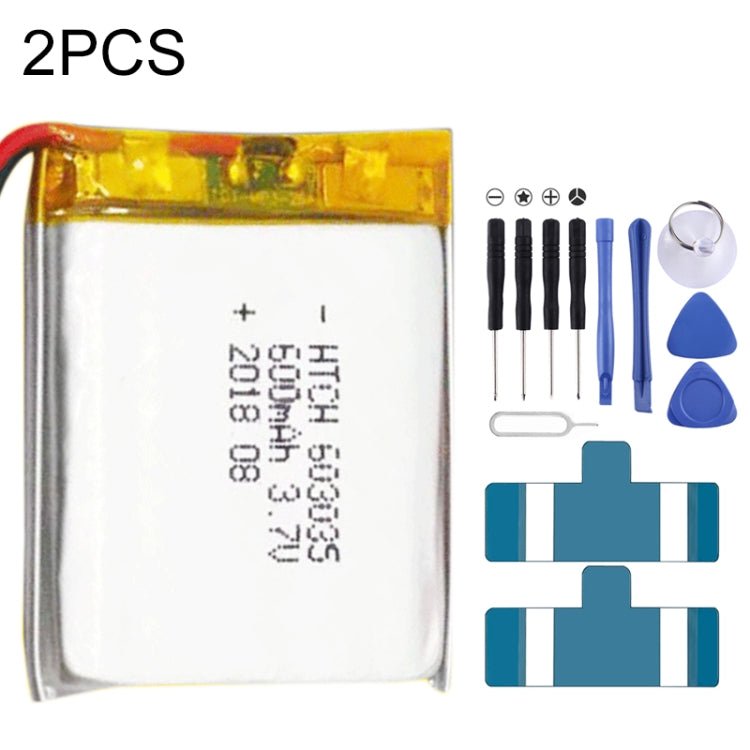 2 PCS Li - Polymer Battery Replacement, 602030 300mAh, 523450 1000mAh, 102050 1000mAh, 902030 500mAh, 803040 900mAh, 802035 500mAh, 602035 400mAh, 582728 400mAh, 103450 1800mAh, 603035 600mAh, 103040 1200mAh, 602535, 601260 400mAh, 803450 1500mAh - ORIWHIZ