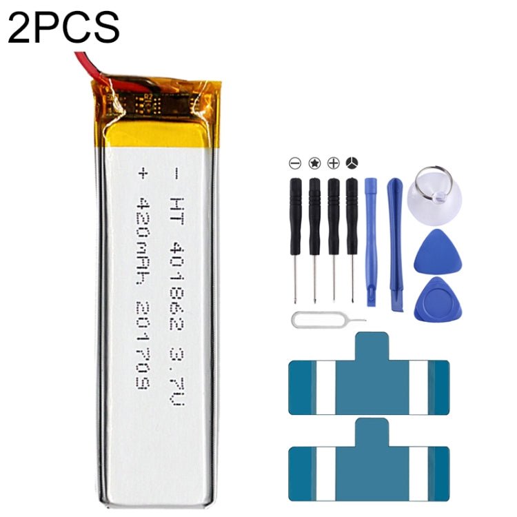 2 PCS Li - Polymer Battery Replacement, 602030 300mAh, 523450 1000mAh, 102050 1000mAh, 902030 500mAh, 803040 900mAh, 802035 500mAh, 602035 400mAh, 582728 400mAh, 103450 1800mAh, 603035 600mAh, 103040 1200mAh, 602535, 601260 400mAh, 803450 1500mAh - ORIWHIZ