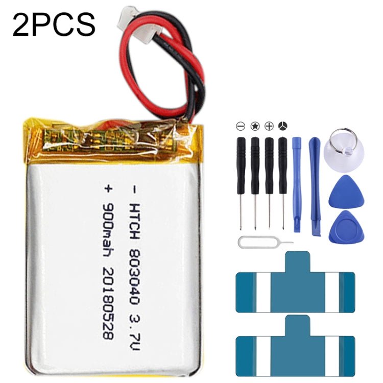 2 PCS Li - Polymer Battery Replacement, 602030 300mAh, 523450 1000mAh, 102050 1000mAh, 902030 500mAh, 803040 900mAh, 802035 500mAh, 602035 400mAh, 582728 400mAh, 103450 1800mAh, 603035 600mAh, 103040 1200mAh, 602535, 601260 400mAh, 803450 1500mAh - ORIWHIZ
