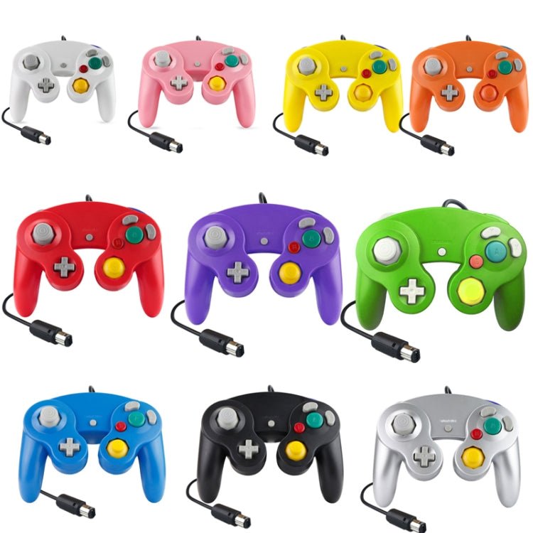 2 PCS Single Point Vibrating Controller Wired Game Controller For Nintendo NGC / Wii, White, Pink, Yellow, Red, Purple, Green, Blue, Black, Silver, Orange - ORIWHIZNintendo AccessoriesNintendo Accessories GamepadsToys & Hobbies