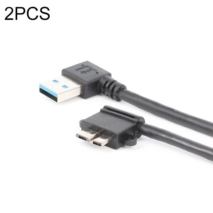 2 PCS USB 3.0 Right Elbow Male to Micro USB 3.0 Elbow Charging Data Cable, Cable Length: 27cm, Right Elbow - ORIWHIZ